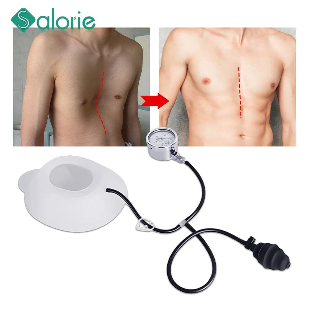Pectus Excavatum Vacuum Bell,Pectus Excavatum Orthosis Brace,Sternal Depression Support Sunken Chest-Physical Chest Correction