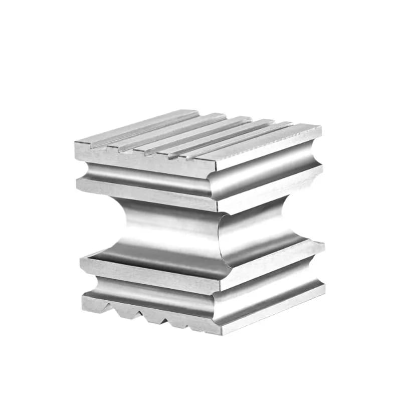 4-Way Steel Forming Block with Half-Round & Square Grooves - Jewelry Making Anvil for Rings & Bracelets