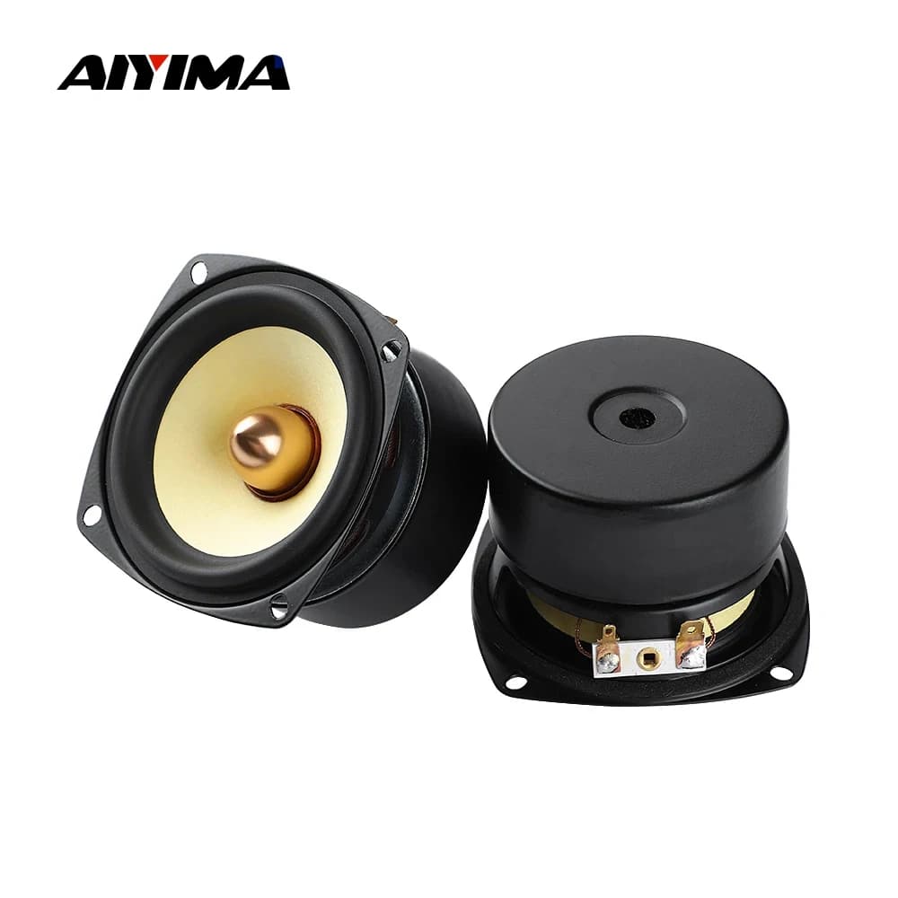 AIYIMA 2Pcs 3 Inch Portable Full Range Audio Speaker 4 8 Ohm 25W HiFi Bullet Bookshelf Speakers DIY Home Amplifier Audio Amp
