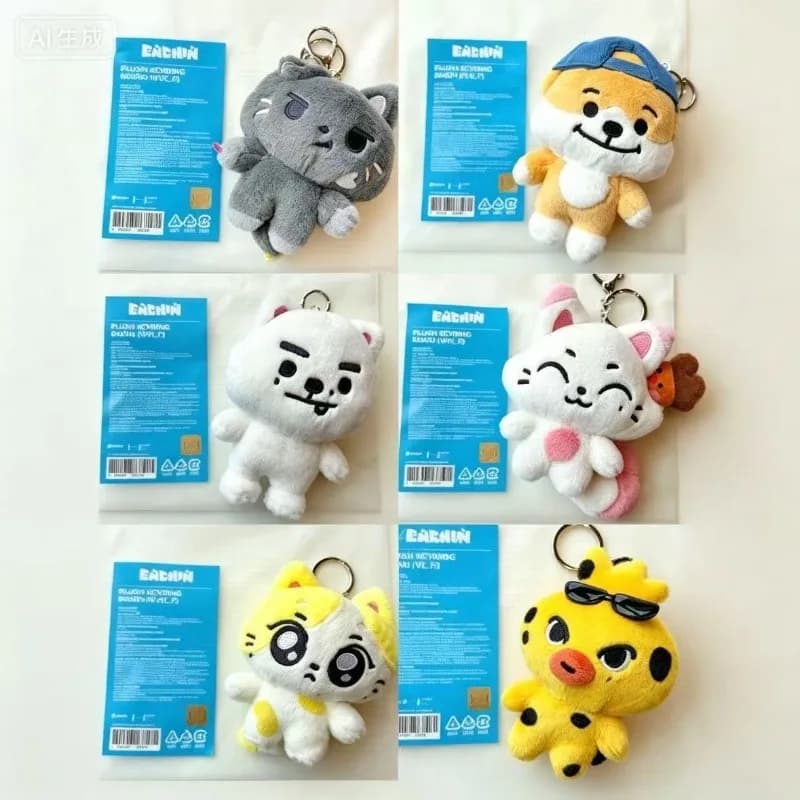 10cm ENHYPENS Cute Plush Toy Lovely Fluffy Hanging Ornaments Adorable Decorative for School Bags and Backpacks Gift