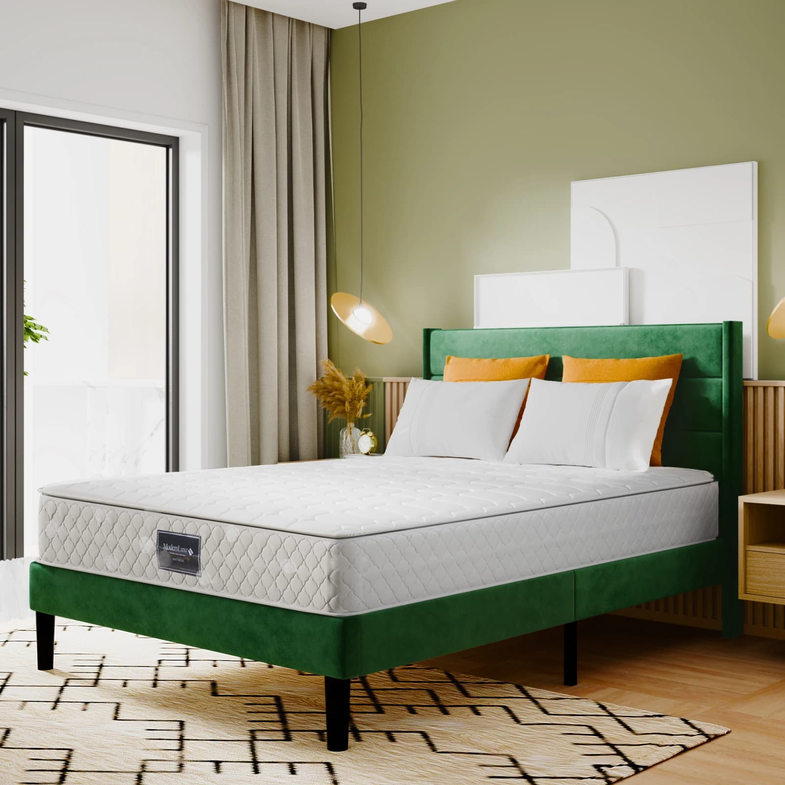 Rosahqnda mattress, pocket spring, 90/140/160 x 200 cm, Oeko-Tex certified/ergonomic, 7-zone cold foam, 25 cm height