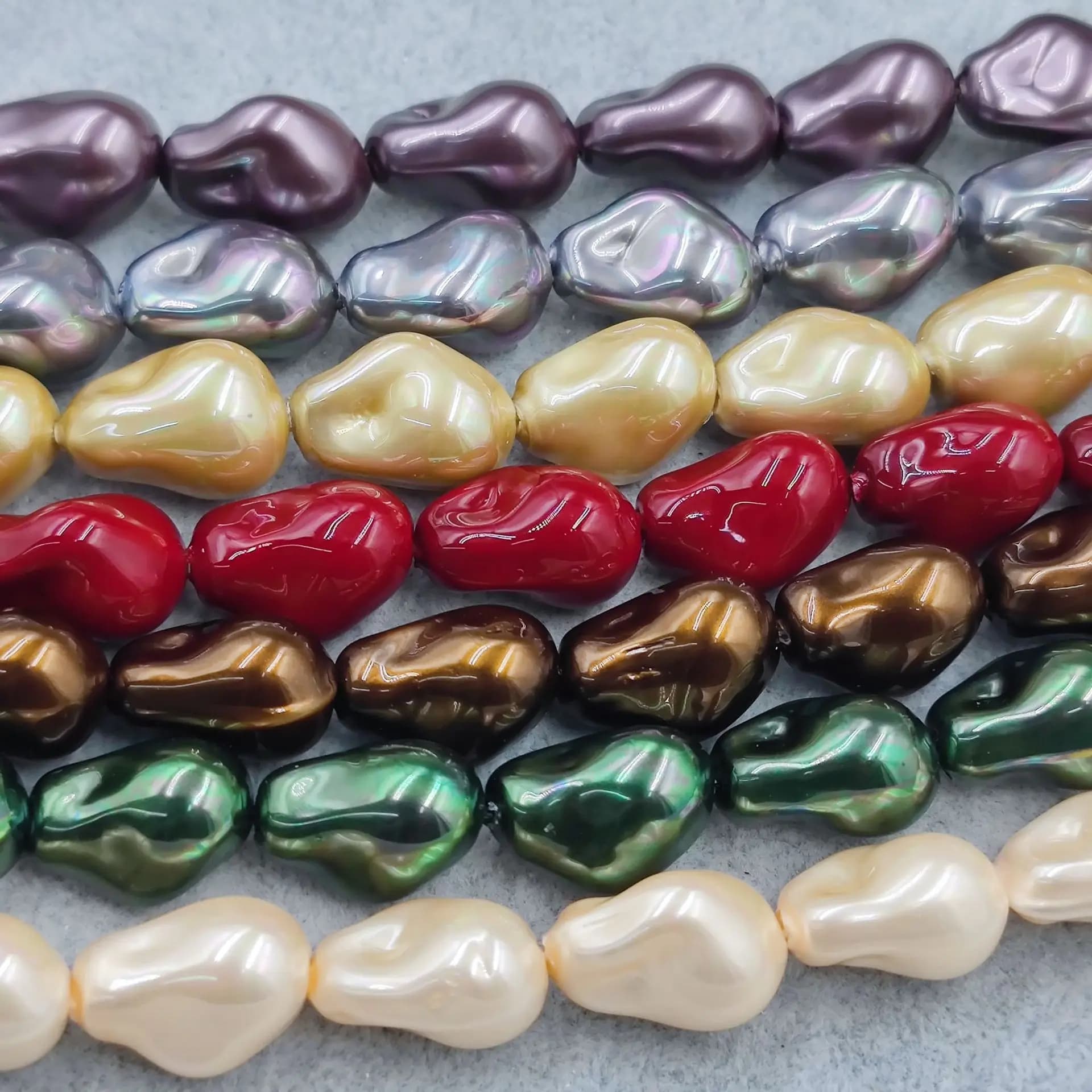 Baroque Pearl Irregular Straight Hole Pearl Cross-border Popular DIY Bead Necklace Irregular Shaped Shell Pearl