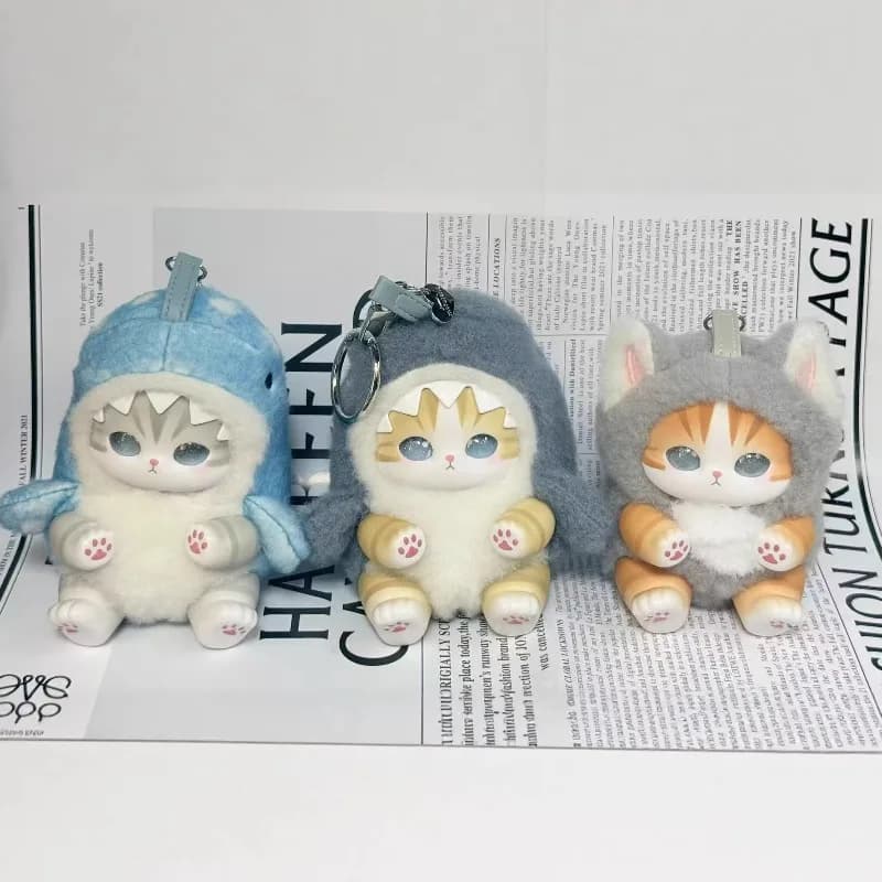 Mofusand Cute Cartoon Anime Peripheral Keychain Decoration Kawaii Cat Backpack Decor Toys Gifts