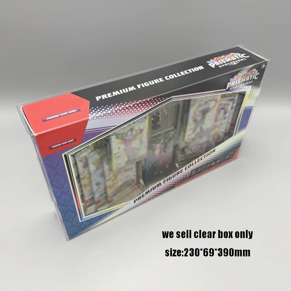 Transparent PET box for PTCG: Scarlet & Violet—Prismatic Evolutions Espeon & Umbreon Premium Figure Collection protection box
