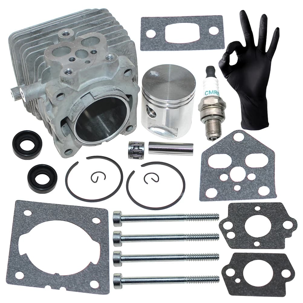 Cylinder Piston Kit Gaskets For Stihl  BG86 BG86C BR200 SH86 SH86C SR200 BG56 BG56C SH56 SH56C Blower 42410201203,42410201204
