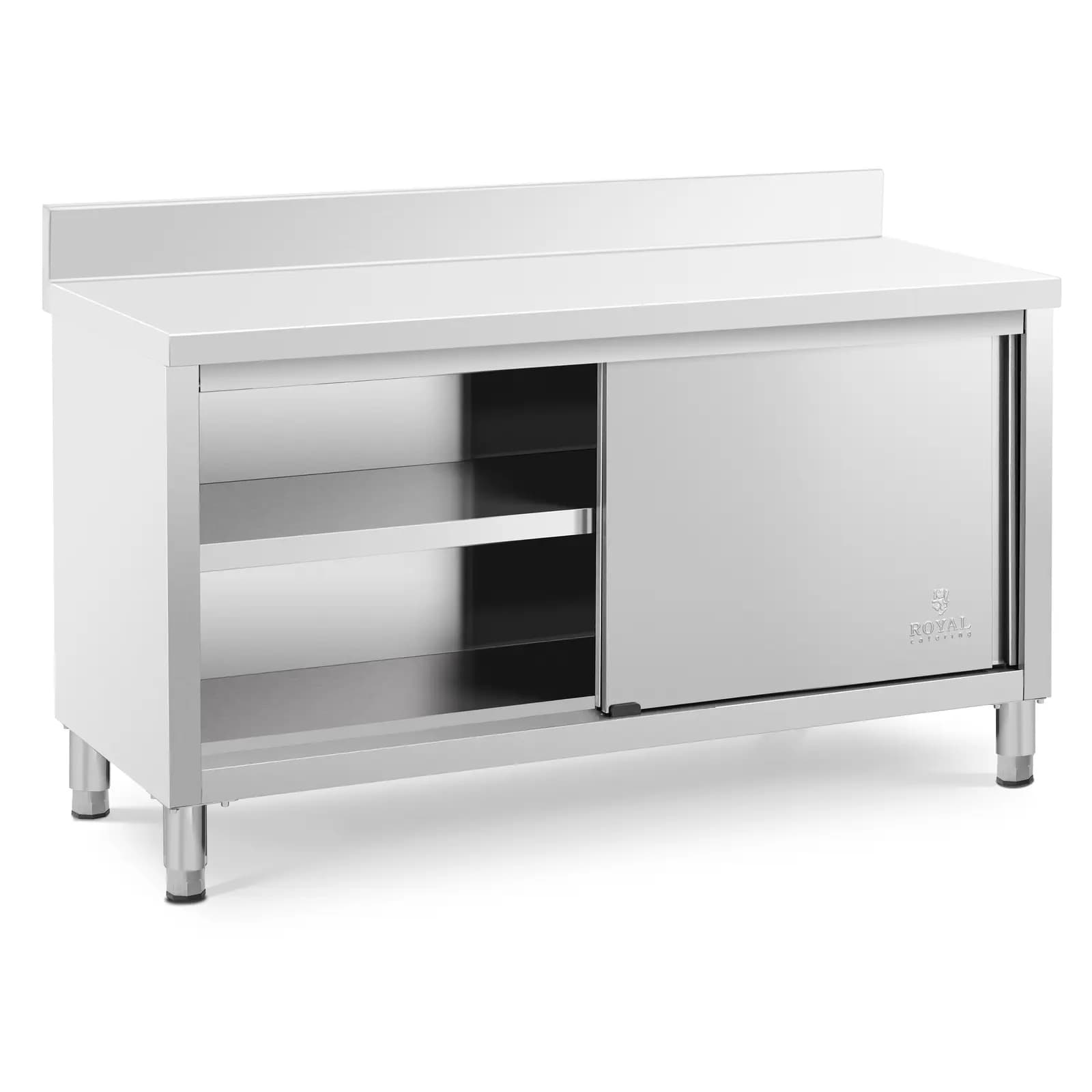 Tavolo armadiato inox - ECO - 150 x 60 cm - 600 kg - Aulzatina - Royal Catering