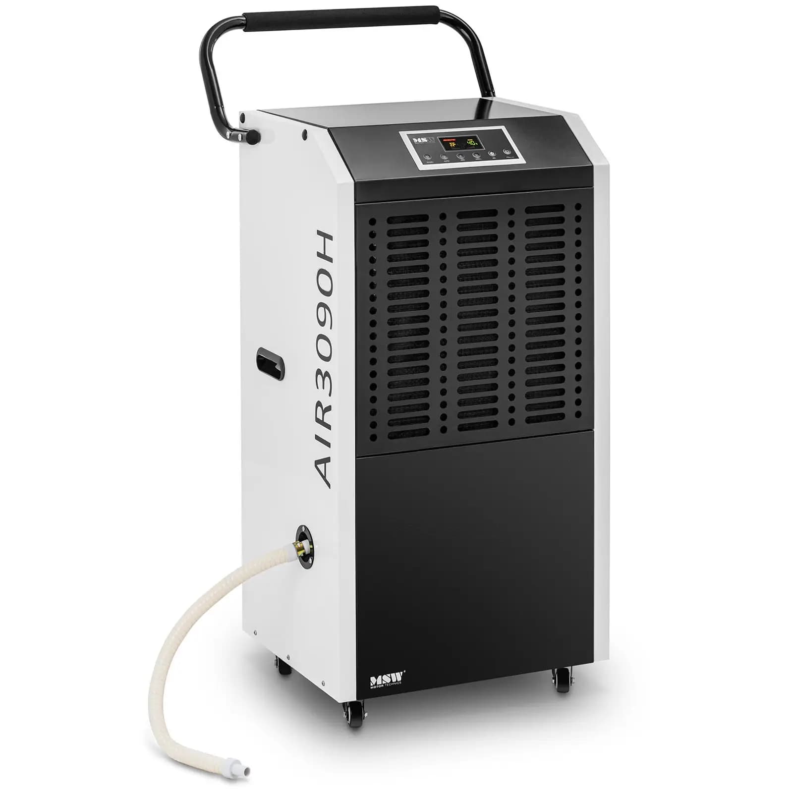 Deumidificatore elettrico professionale - 90 L / 24 h - 150 m² - 1129 m³/h - Con maniglia | MSW