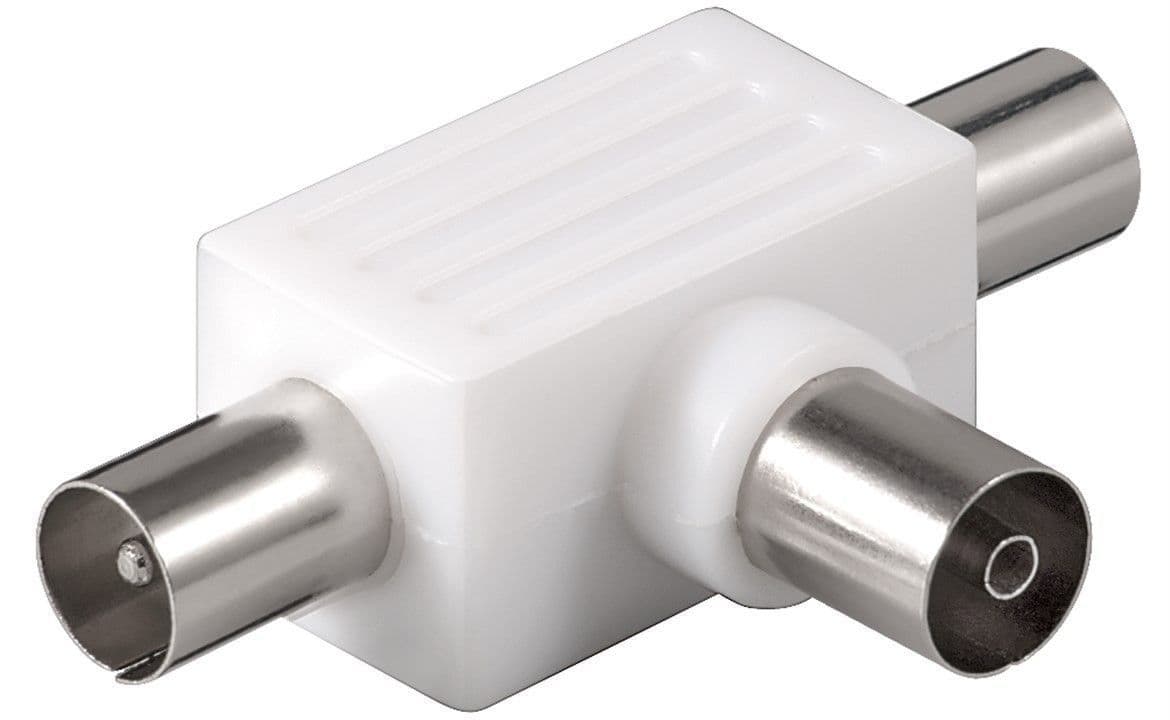 Goobay Antenna Splitter T-Adapter - 2 male / 1 female