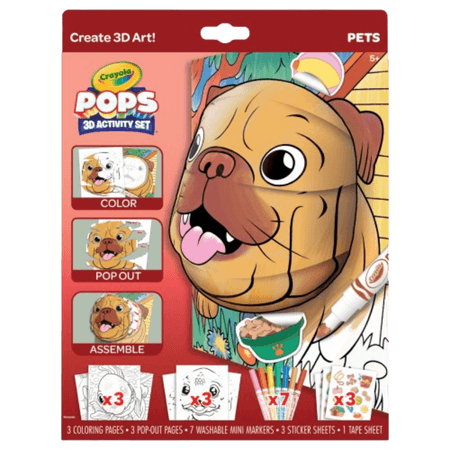 Crayola Pops 3D Activity Pets Coloring Kit