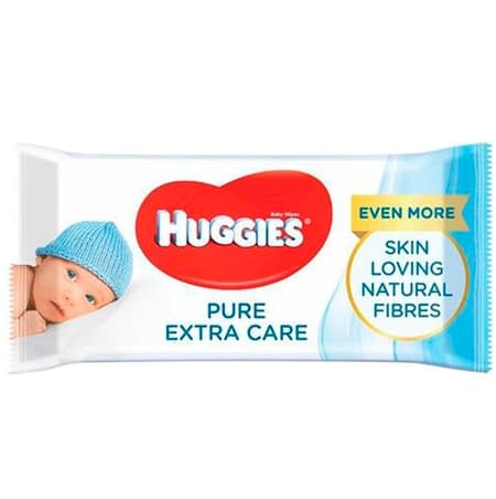Huggies Pure Extra Care Wet Wipes - 56 pcs