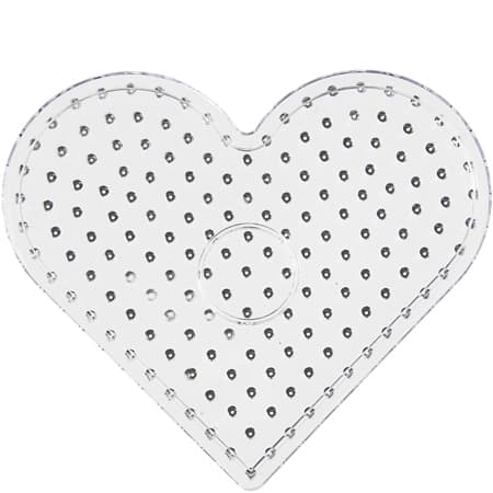 Creotime Jumbo Transparent Heart Bead Plate - 17 5x15cm