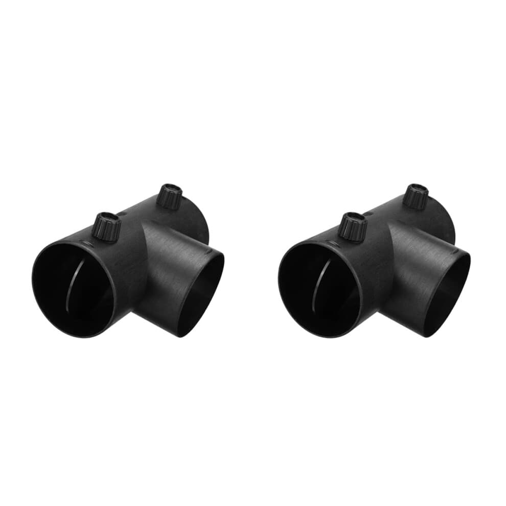 2 Pcs 75mm T Shape Parking Heater Exhaust Connector with Dual Regulating Valve Flap for Air Heater