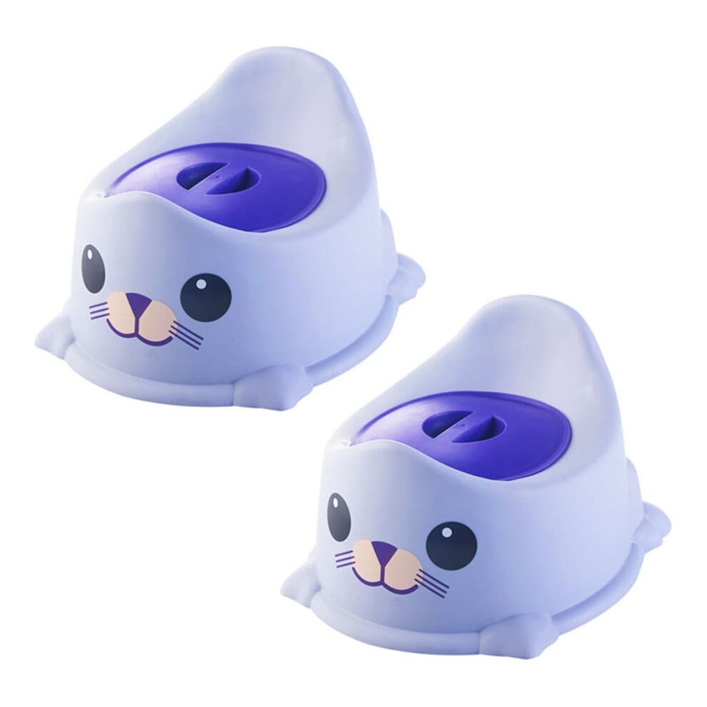2X Baby Potty Training with Backrest Portable Pot for Kids Baby Boy Toilet Cute for Boys - Purple