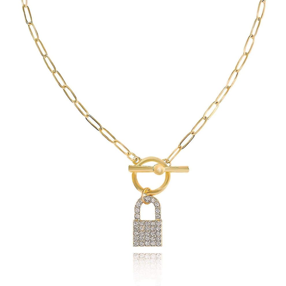 Punk Necklace Necklace Long Chain Padlock Necklace Boho Style Necklace Necklace