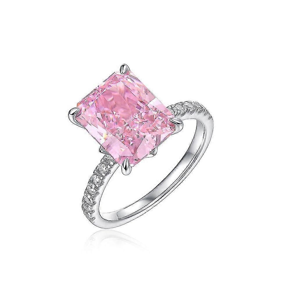 925 Silver Pink High Carbon Stone Ring---Model code12059