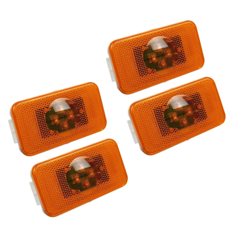 4Pcs 24V Car Truck LED Side Marker Light 4LEDs Indicator Warning for Trucks FM/