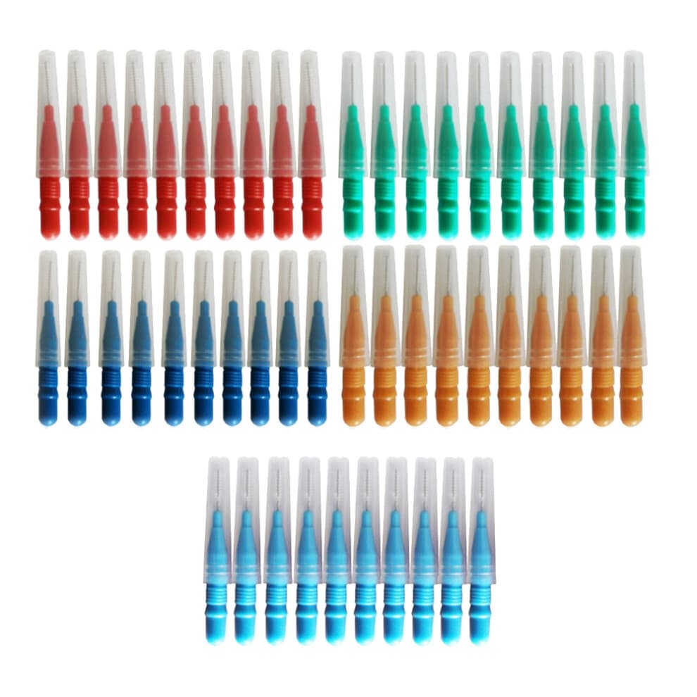 50Pcs Interdental Brush Tooth Flosser Cleaners Cleaning Tool