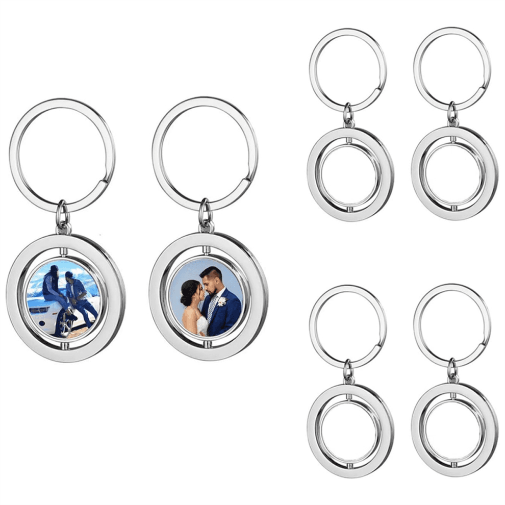 6 PCS Sublimation Blank Keychain Heat Press Transfer