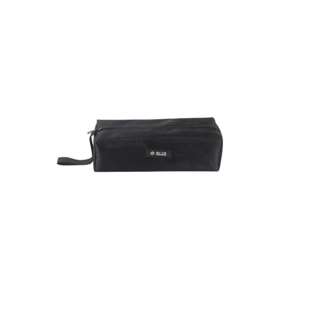 (black-L)1680D Oxford Canvas Tool Bag Waterproof Storage Hand Tool Bag Screws Nails Drill Bit Metal Parts Organizer Zipper Pouch