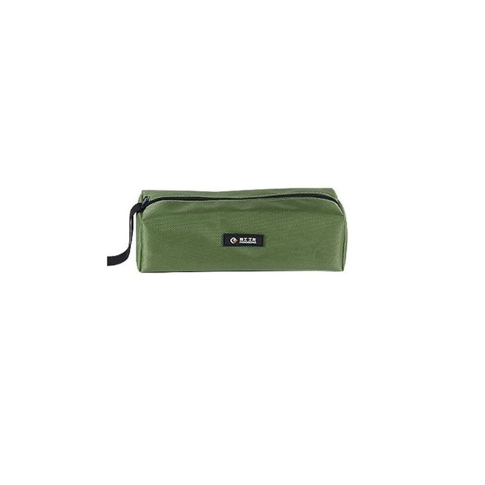 (green-L)1680D Oxford Canvas Tool Bag Waterproof Storage Hand Tool Bag Screws Nails Drill Bit Metal Parts Organizer Zipper Pouch