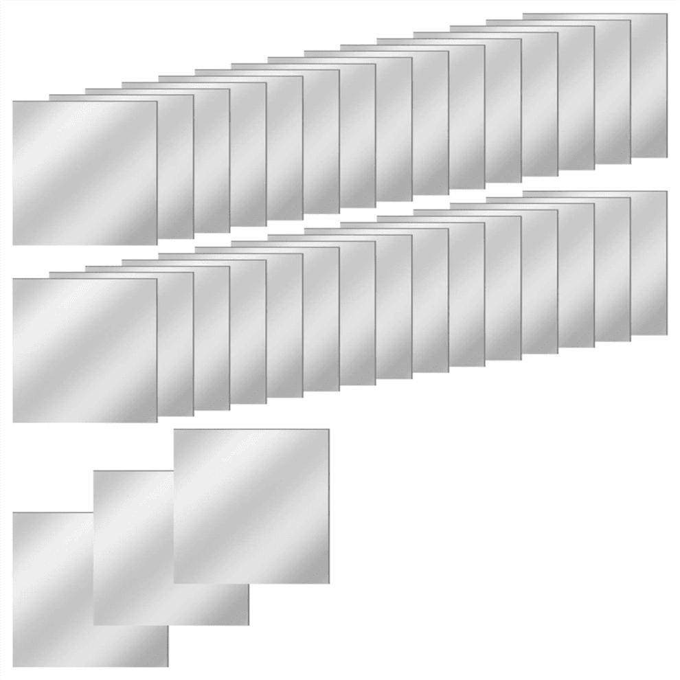 30 PCS Acrylic Mini Mirror Tiles Self Adhesive,for Crafts 7.5x7.5cm