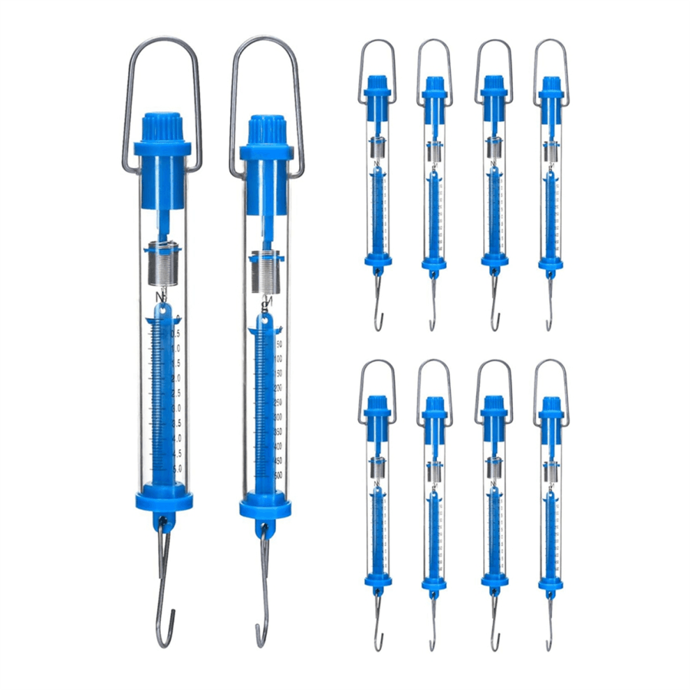 Spring Scale Spring Scale, 10 Pack 5N Transparent Spring Balance Hanging Tube Spring Scale