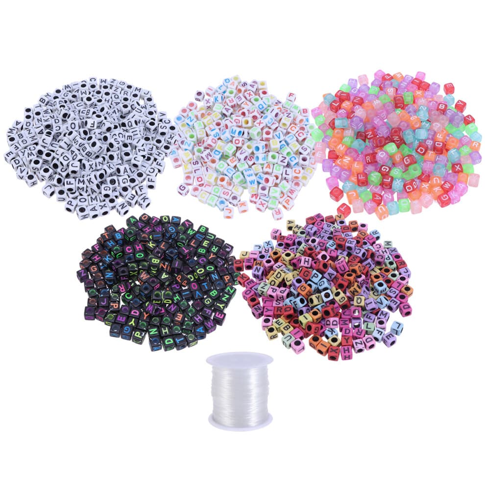 1400Pcs Assorted Color Acrylic Alphabet Beads for Jewelry Making DIY