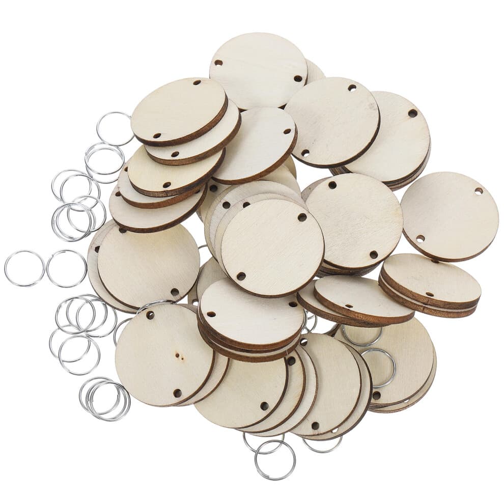 50 Pc Small Wood Diy Chip Decorative Calendar Hanging Plaque Home