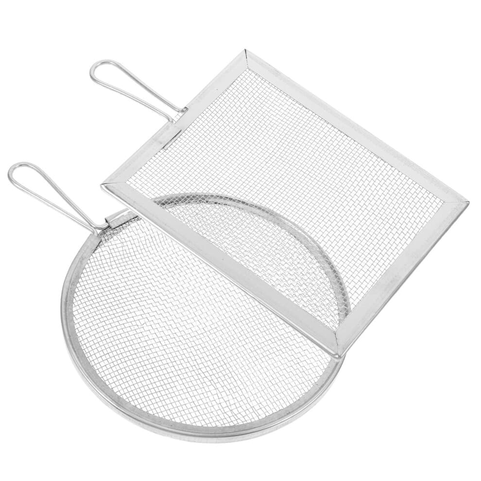 2pcs stainless steel fine mesh sifter for rocks, glaze, gardening