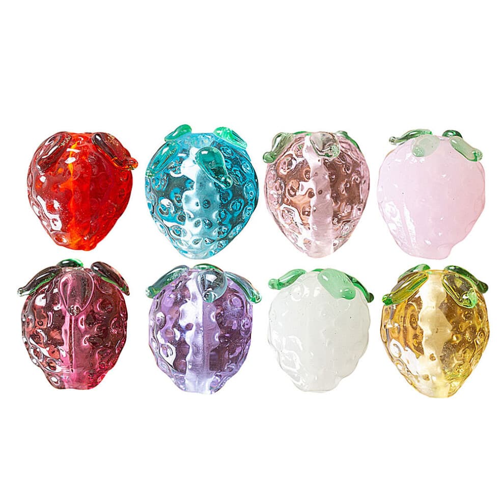 8 Pcs Colored Beads Glass For Jewelry Making Colorful Diy Materials