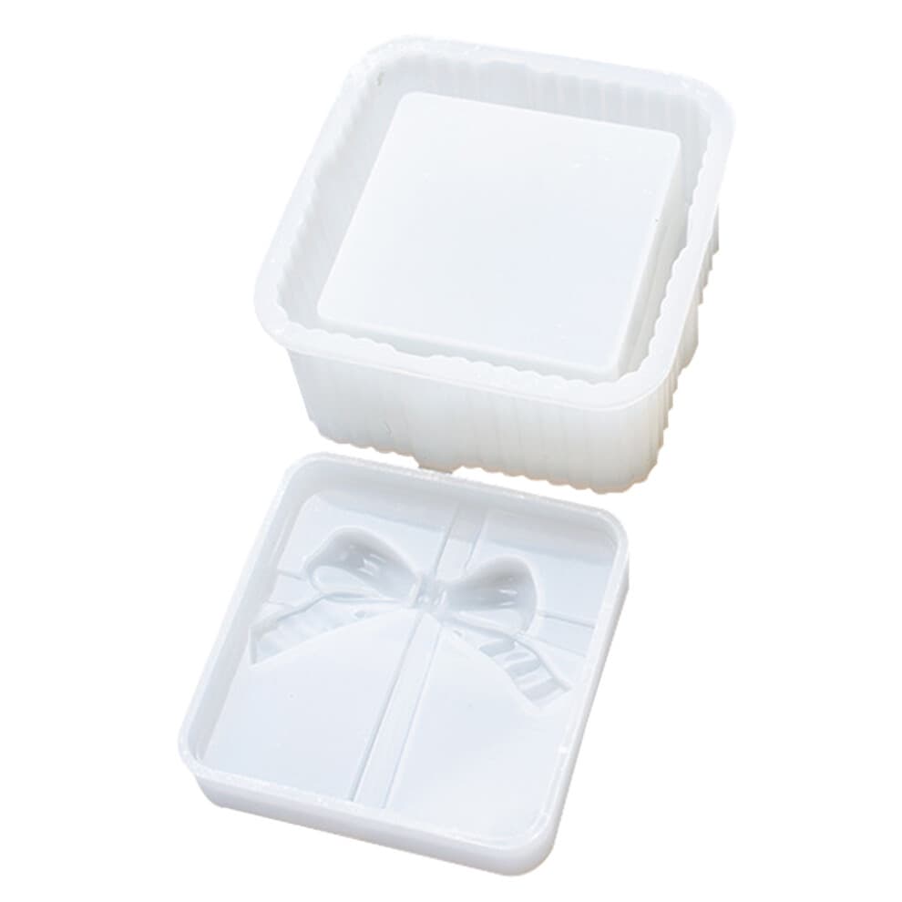 1 Set Crystal Epoxy -Shape Storage Gift Box Mold Bow Silicone Mold