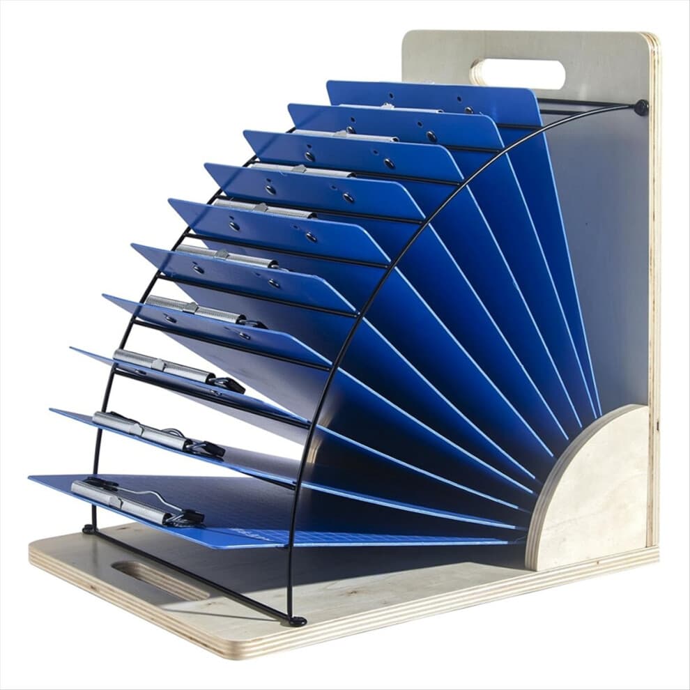 Clipboard Holder,Easy to Assemble Organizer,Clipboard Storage in Wood