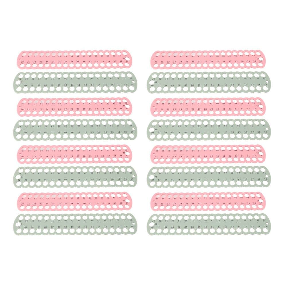 16pcs 37-Position Plastic Embroidery Floss Organizer 6x30cm
