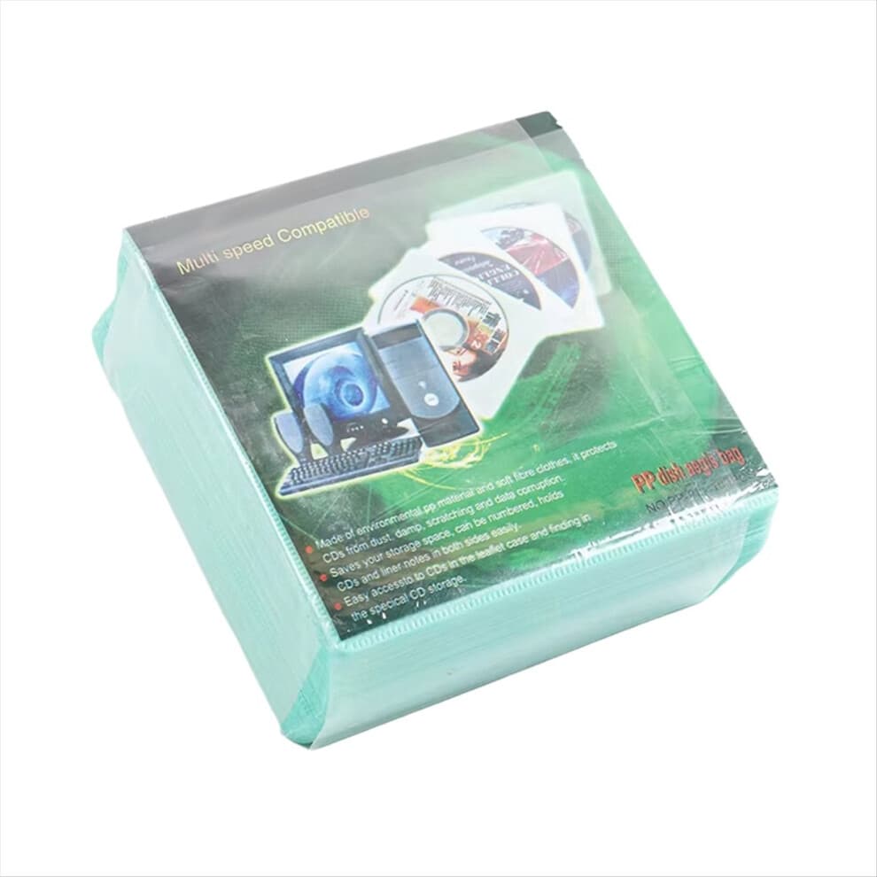 100 Pcs Dual-Sided CD/DVD Collection Set Scratch-Resistant Dust-Proof