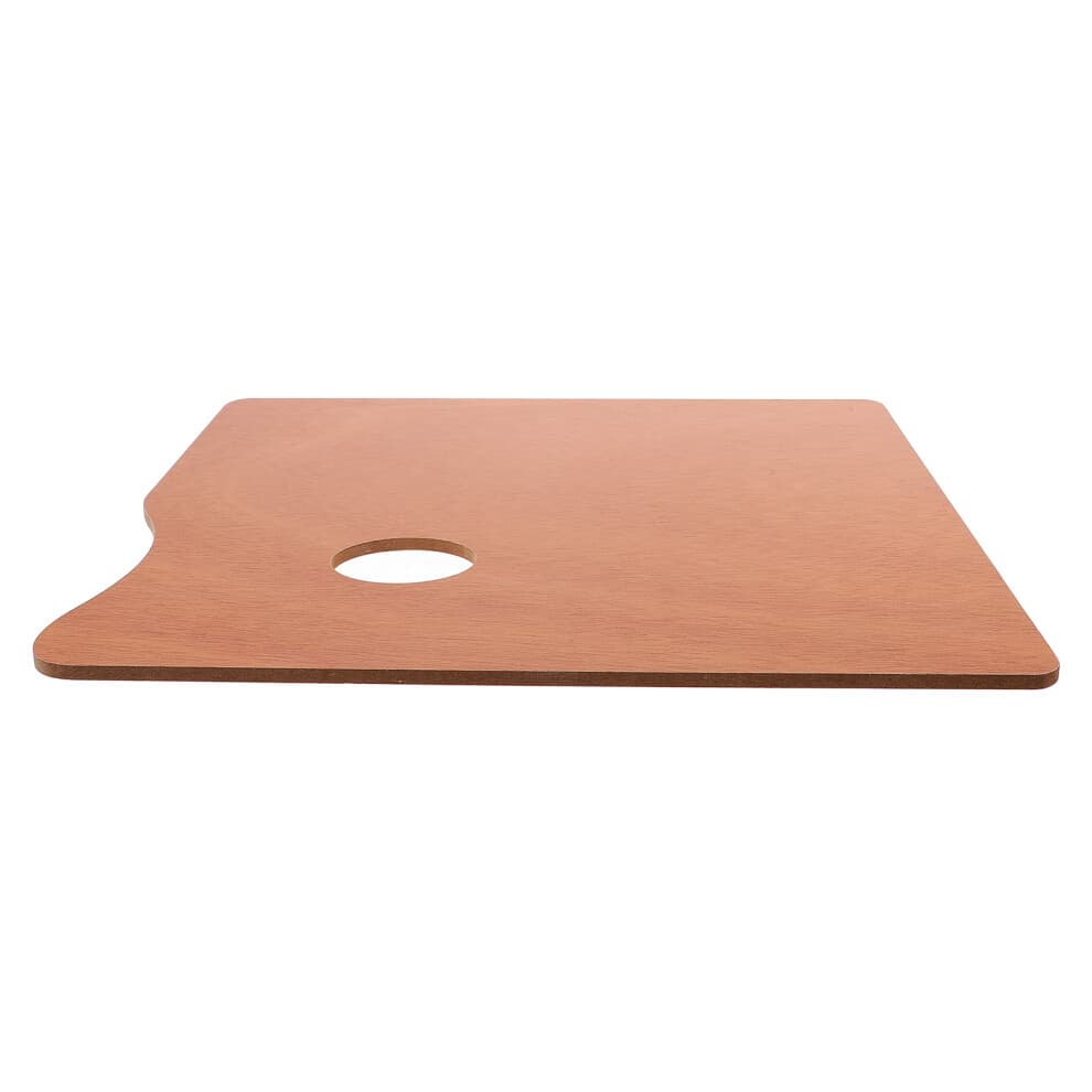 wooden paint palette 25x30cm with thumb hole for oil painting mixing