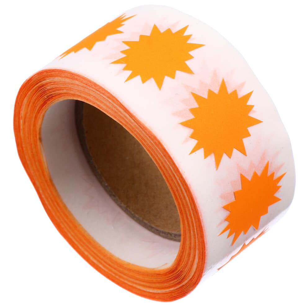 500Pcs Fluorescent Orange Decorative Stickers Durable DIY Label Craft