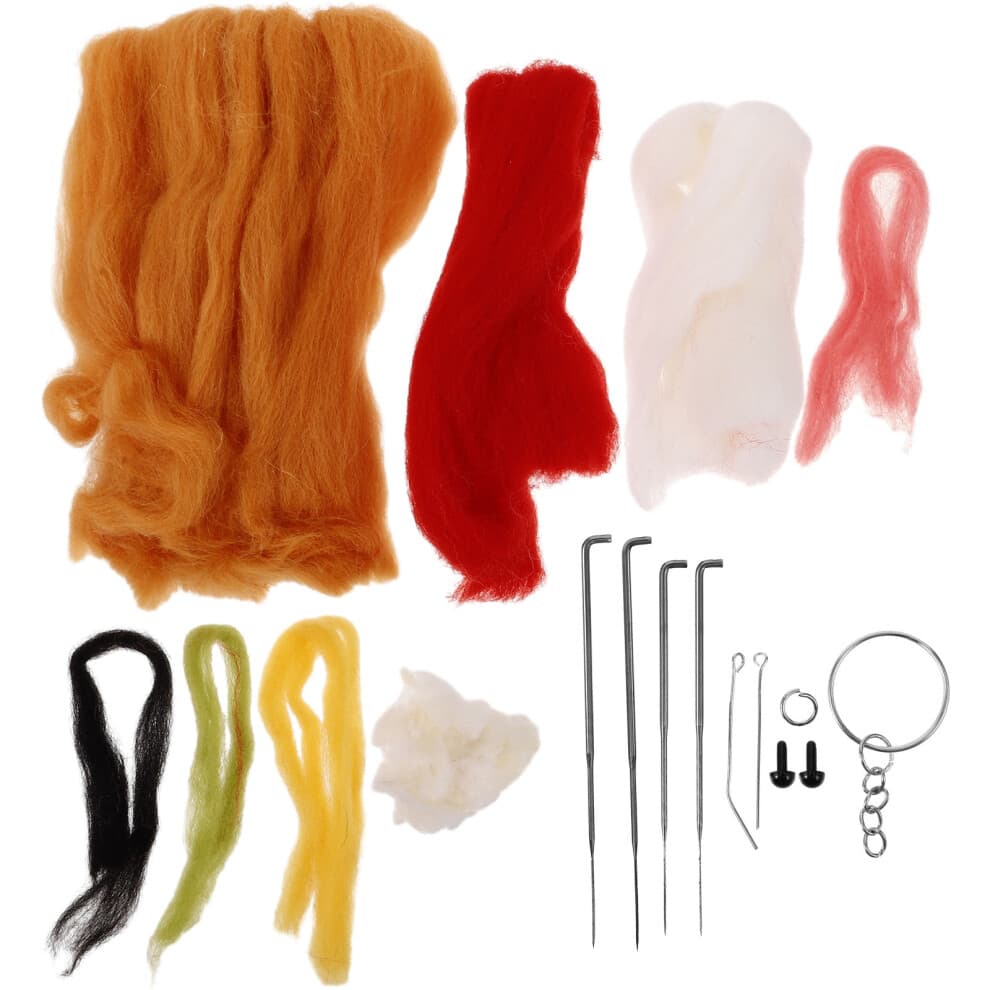 1Set Wool Felt Needle Felting Kit Assorted Colors DIY Craft Tool Set