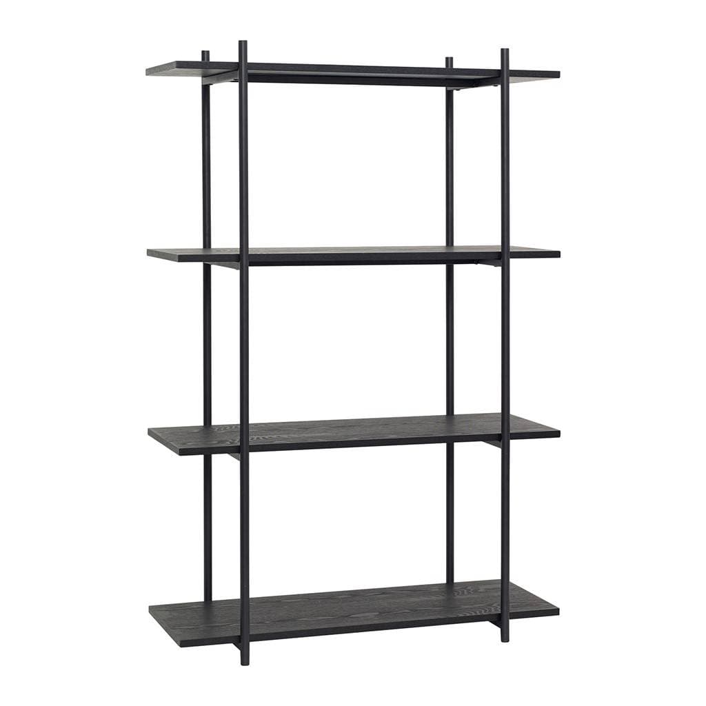 Hubsch Black metal storage cabinet with 4 shelves