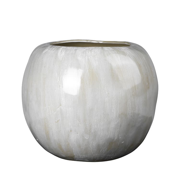 Broste Copenhagen Apple vase earthenware antique white - Ø41,5XH34,5CM