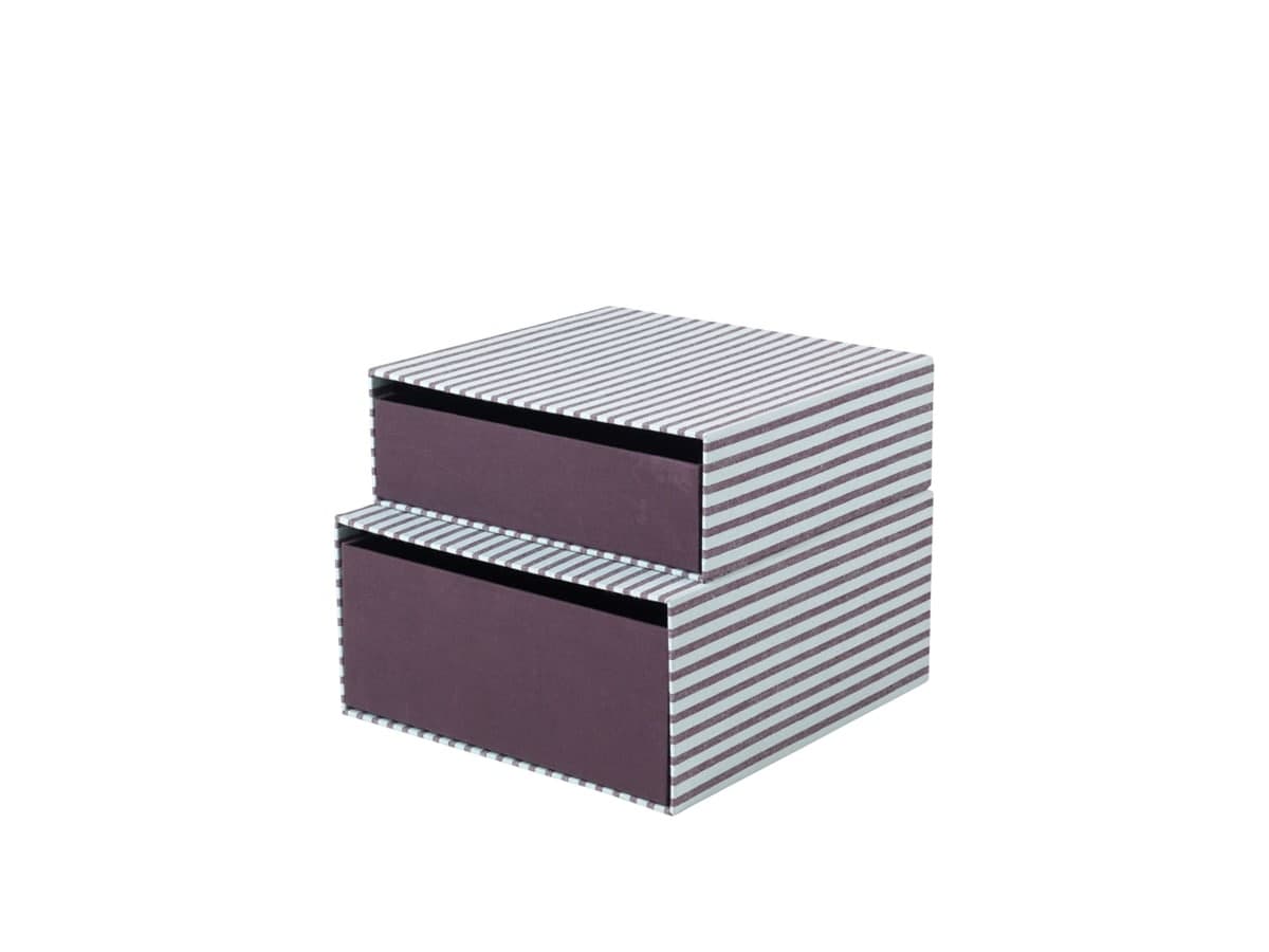 Broste Copenhagen Cecelia storage boxes blackberry wine - 70080496