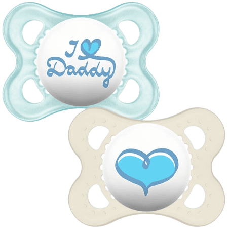 MAM Style Pacifier I Love Daddy Blue - 2 pcs