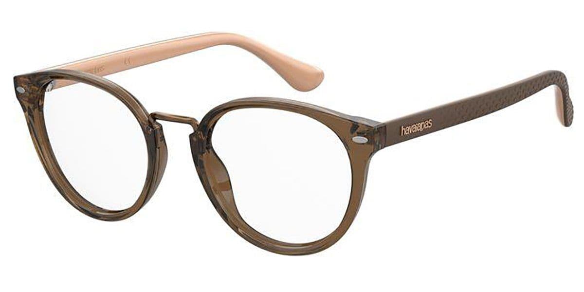 Havaianas PRAINHA/V 09Q Women's Eyeglasses Brown Size 49 - Blue Light Block Available