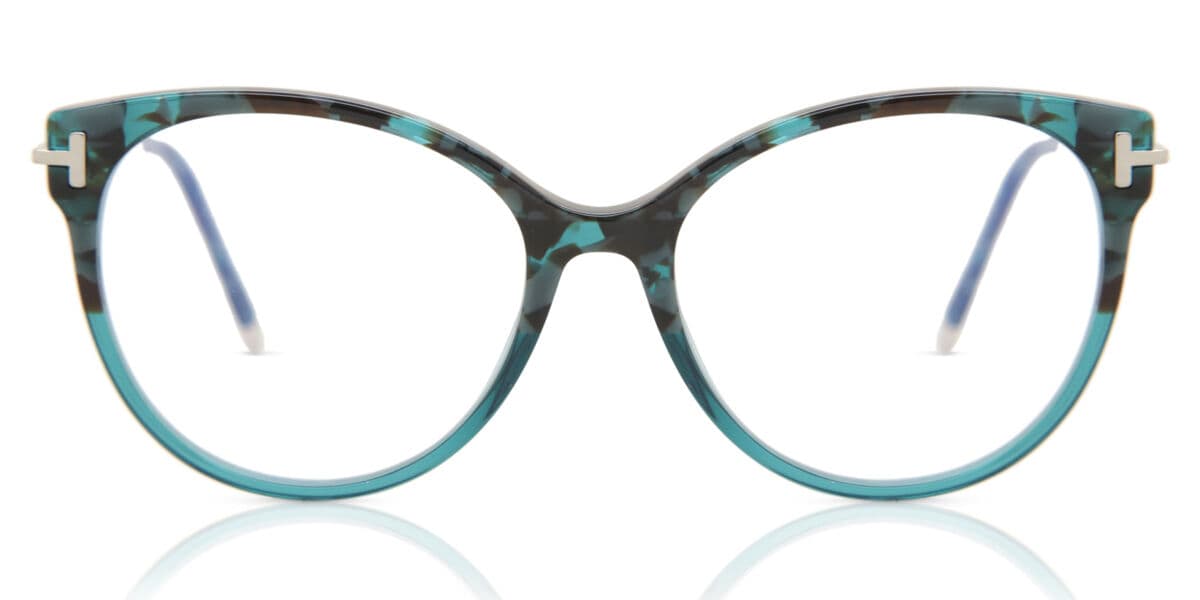 Tom Ford FT5770-B 056 Blue-Light Block Women's Eyeglasses Tortoiseshell Size 54 - Blue Light Block Available