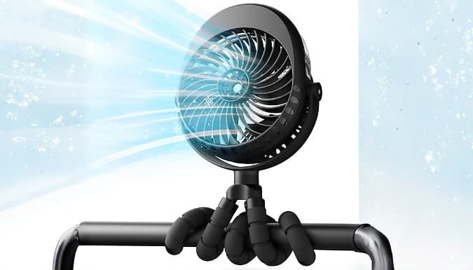 Adjustable Stroller Fan with Mist - 3 Colours!
