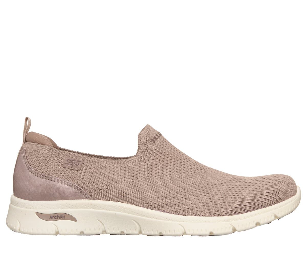 Skechers Women's Arch Fit Refine 2.0 - Nora Slip-On Shoes in Taupe, Size 7, Vegan, Machine Washable