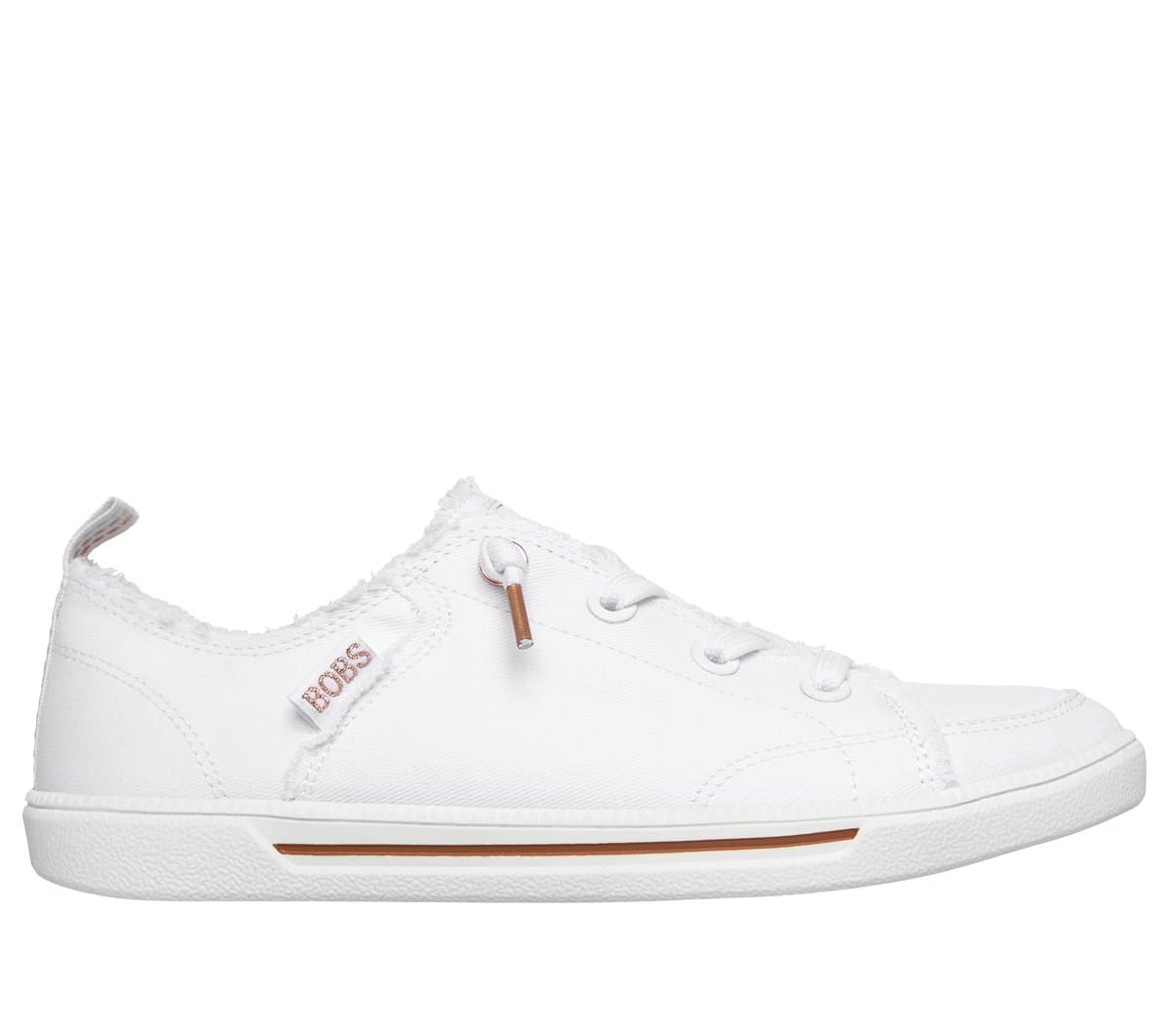 Skechers Women's BOBS B Cute 2.0 Sneaker in White, Size 8 Wide , Vegan, Machine Washable