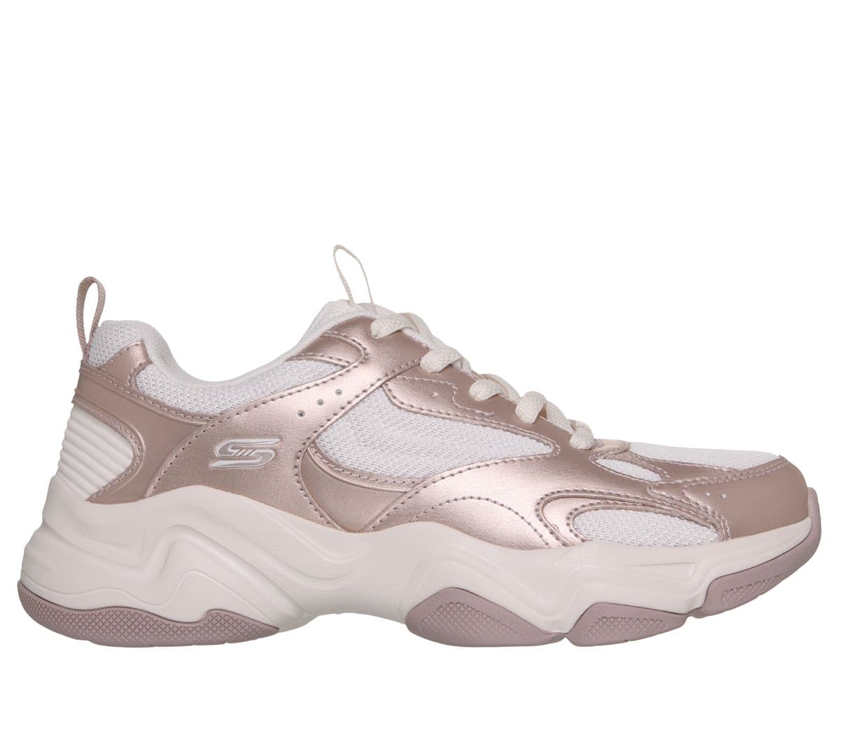 Skechers Women's BOBS Sport Diego Sneaker in Rosegold, Size 2, Machine Washable