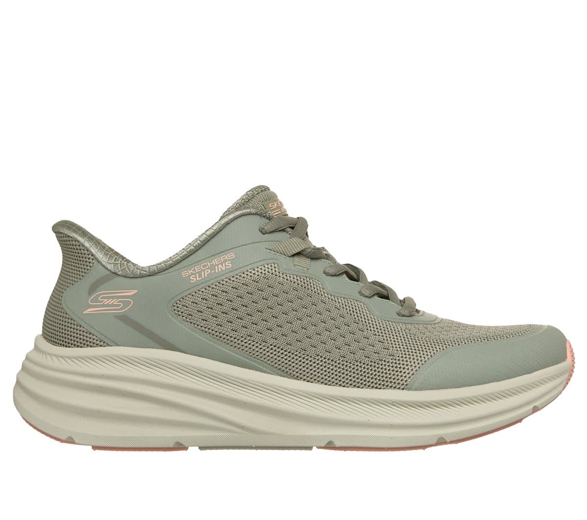 Skechers Women's Slip-ins: BOBS Skillz - Too Essential Sneaker in Olive, Size 4, Vegan, Machine Washable