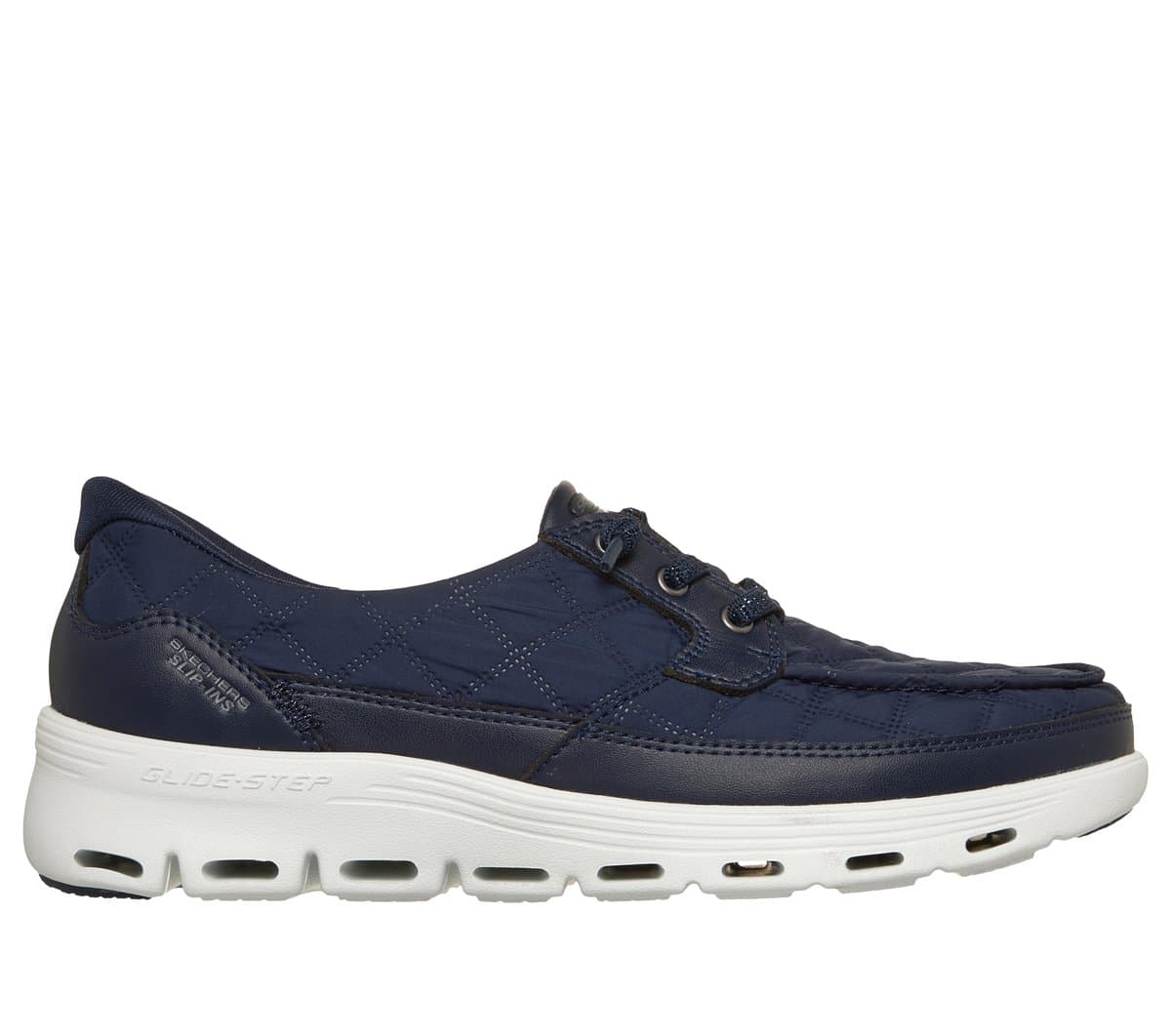 Skechers Women's Slip-ins: Glide-Step Serene - Cosy Fit Newport Shoes in Navy Blue, Size 2, Vegan, Machine Washable