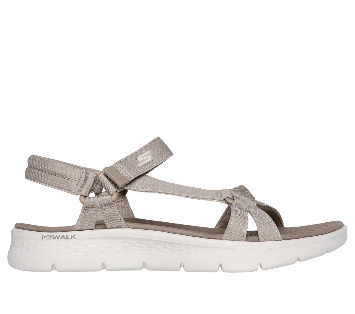 Skechers Women's GO WALK Flex Sandal - Sublime in Taupe, Size 2, Vegan, Machine Washable